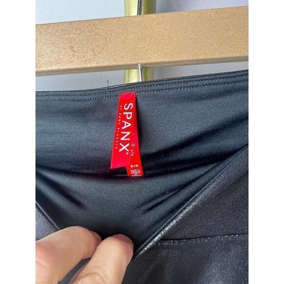 Spanx Faux Leather Side Stripe Leggings Sz. S - Picture 4 of 6